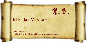 Nikits Viktor névjegykártya